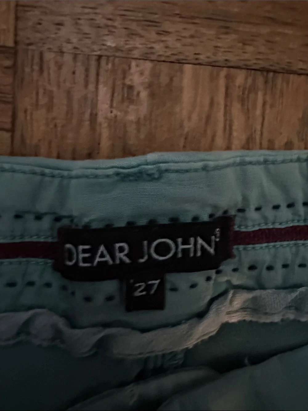 Dear John Teal Blue Green Cuffed Chino Shorts Size 27